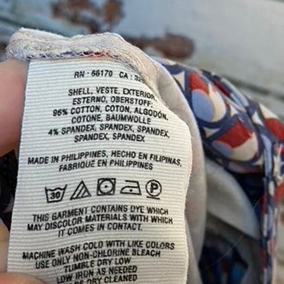 Anthropologie | Cartonnier Geometric Printed Cotton Blend Charlie Ankle Pants - Picture 7 of 9